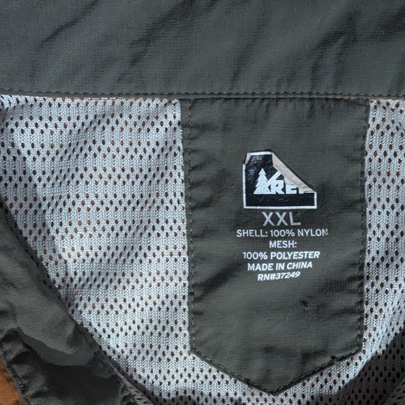 REI Mens Vented Short Sleeve Shirt Size XXL Orange Nylon Fishing Camping Pockets - Picture 3 of 13